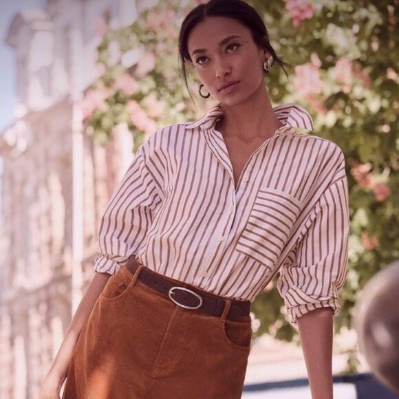 Ann Taylor LOFT Everyday Oversized Pocket Shirt S - Picture 1 of 2